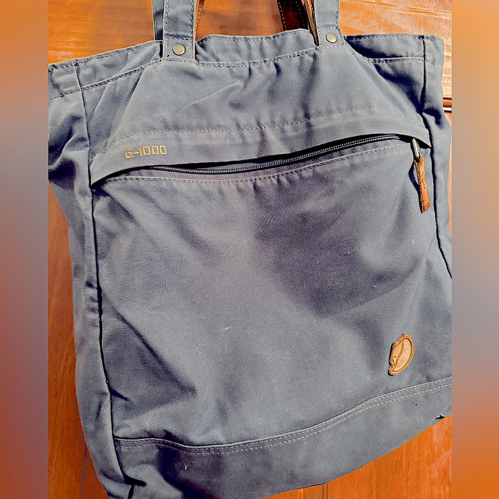 Fjallraven bag- used,  blue shoulder converts to backpack